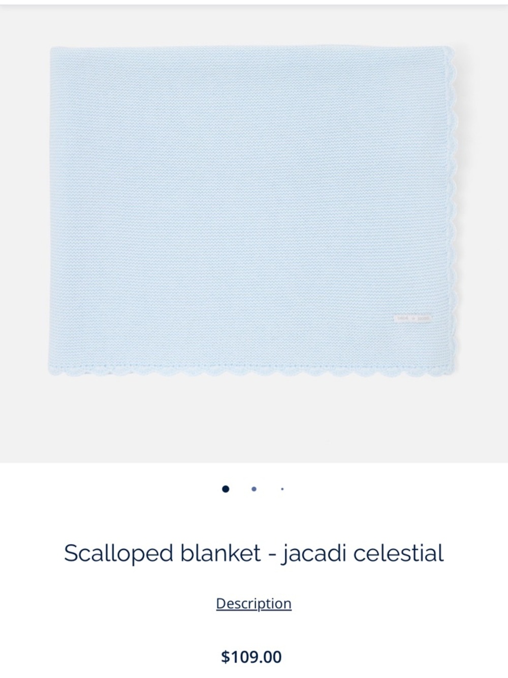 Jacadi blue blanket new in box